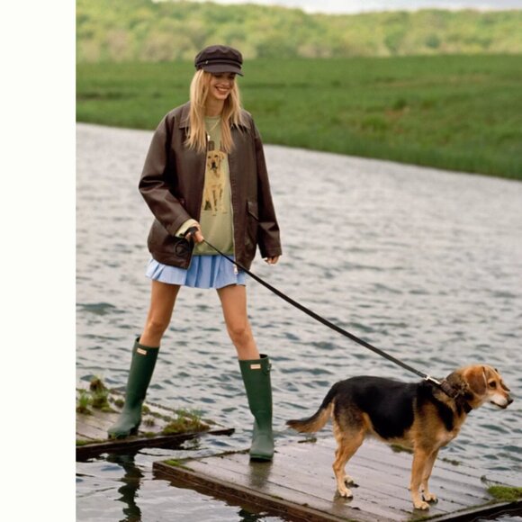 NEW HUNTER Play Insulated Faux Shearling Tall Rain boots for women 510 8S4 - Picture 7 of 7